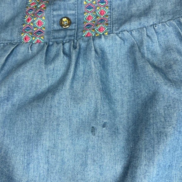 Juicy Couture Baby/Kids Boho Chambray Dress w Emroidery & Hem Tassels 12M - Picture 5 of 5